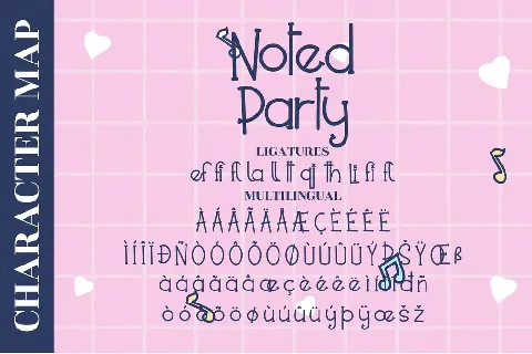 Noted Party font