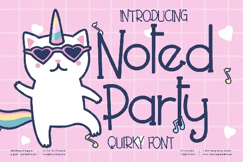 Noted Party font