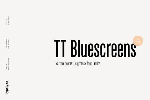 TT Bluescreens Family font