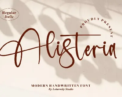 Alisteria â€“ Modern Handwritten font