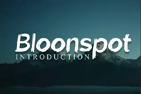 Bloonspot Displays font