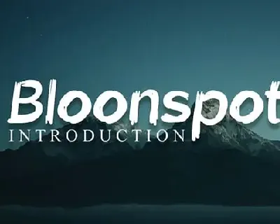 Bloonspot Displays font