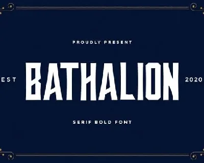 Bathalion Display font