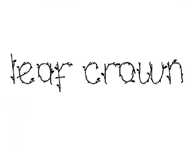 Leaf Crown font