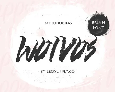 Wolvos Brush font