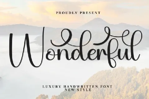 Wonderful Calligraphy font