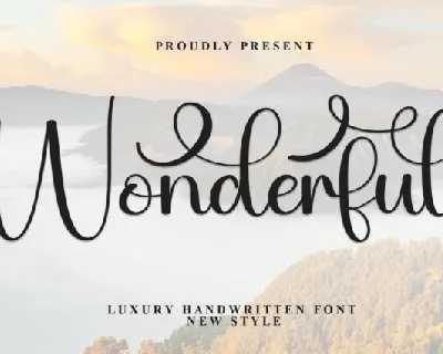 Wonderful Calligraphy font