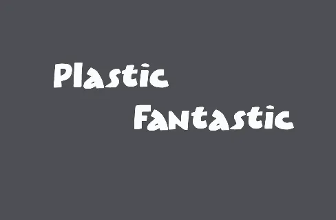 Plastic Fantastic font