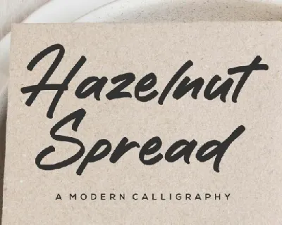 Hazelnut Spread font