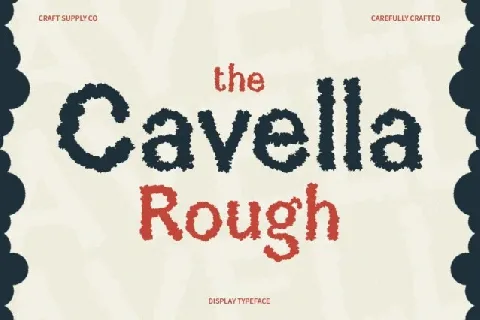 Cavella Rough font