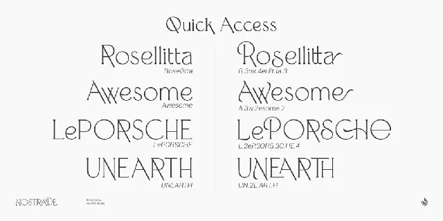 Nostrade font