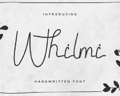 Whilmi Handwritten Free font