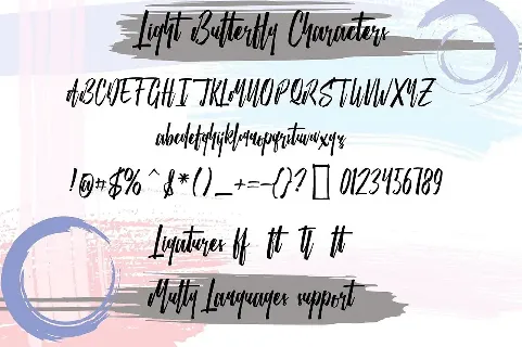 Light Butterfly Script font