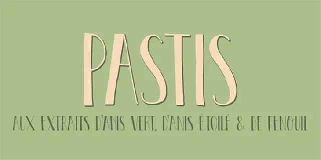 DK Pastis font