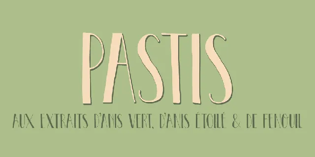 DK Pastis font