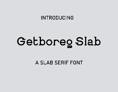 Getboreg Slab font