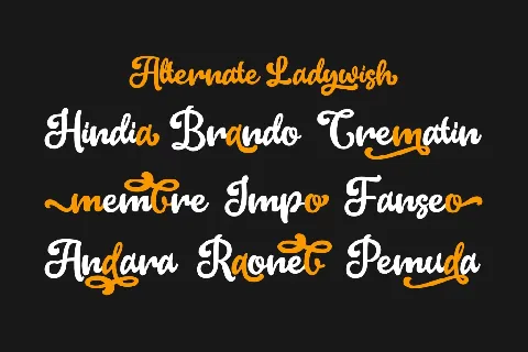 Ladywish font