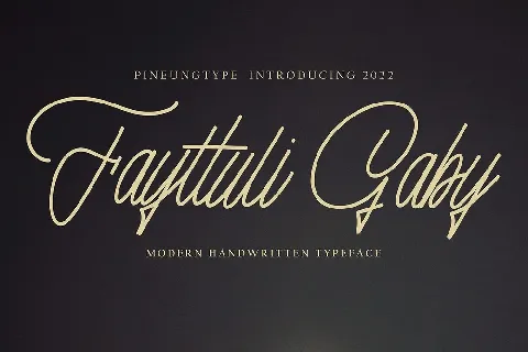 Fayttuli Gaby font