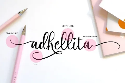 Adhellita Script font