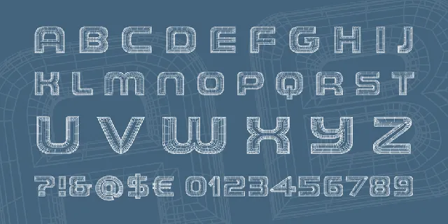 THE WIREFRAME font
