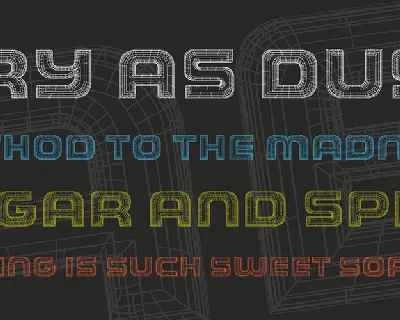 THE WIREFRAME font