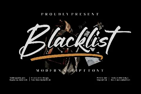 Blacklist font