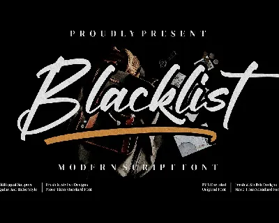 Blacklist font
