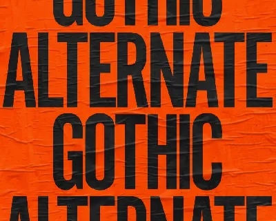 Alternate Gothic font