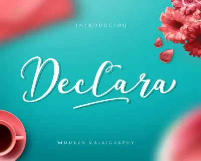Declara Script Free font