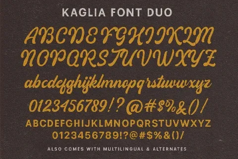 Kaglia font