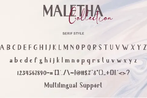 Maletha Collection font