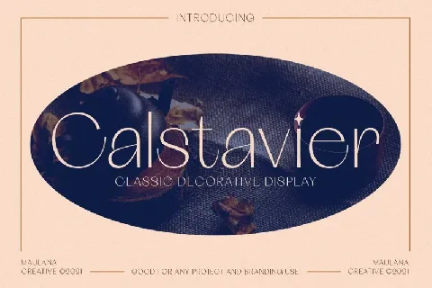Calstavier font