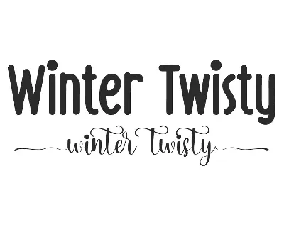 Winter Twisty font