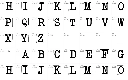 Vintage Letterpress Blocks font