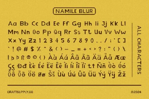 Namile Blur font