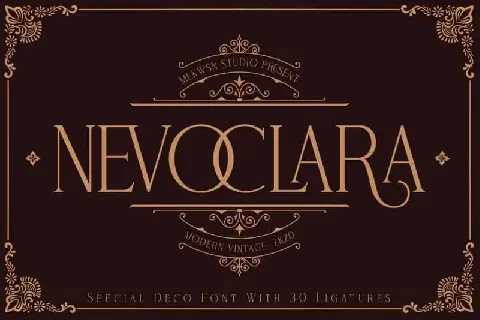 Nevoclara Modern Vintage font