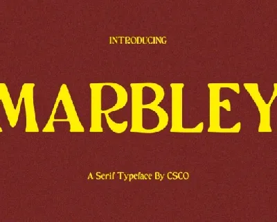 Marbley Blur font