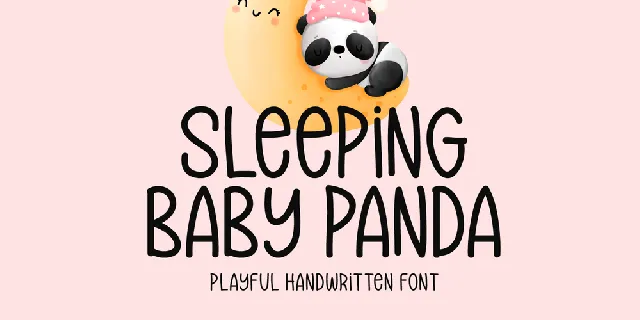 Sleeping Baby Panda font