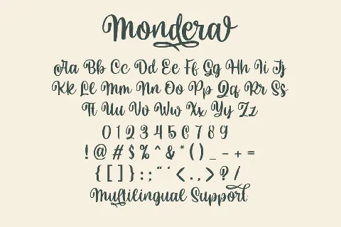 Mondera Typeface font