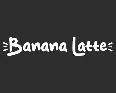 Banana Latte Demo font