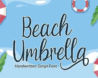 Beach Umbrella font