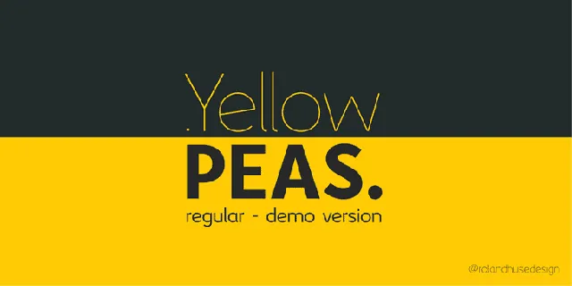 Yellow Peas Family font