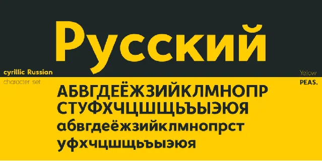 Yellow Peas Family font