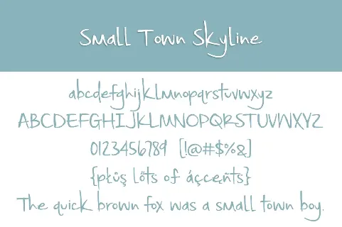 Small Town Skyline font