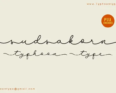 Sudsakorn Signature font