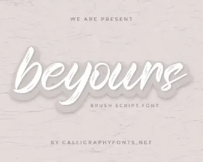 Beyours Calligraphy Script font