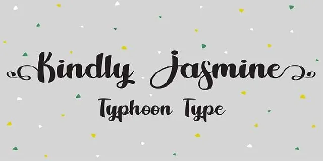 Kindly Jasmine font