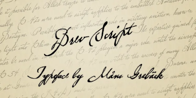 Brev Script Personal Use font