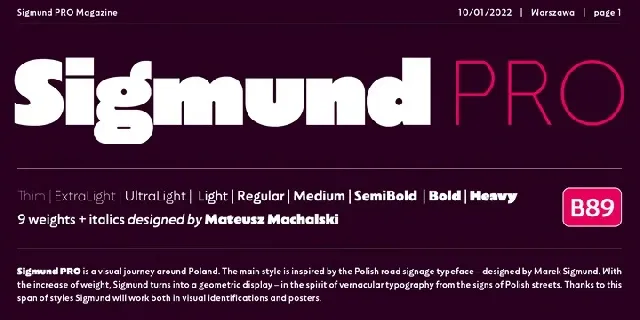 Sigmund PRO Family font