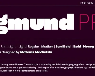 Sigmund PRO Family font